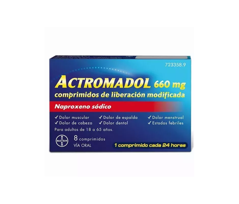 Actromadol 660 Mg 8 Comprimidos Liberacion Modificada