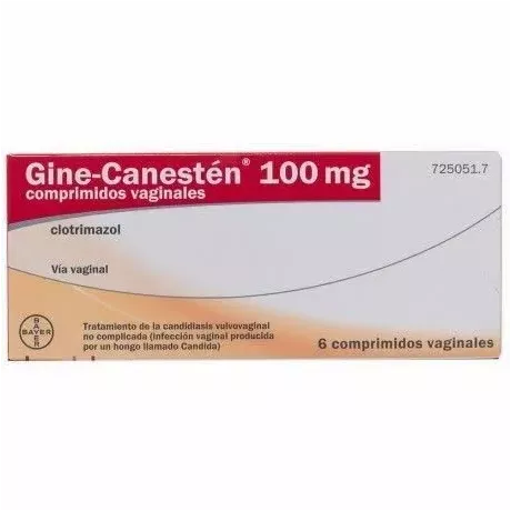 Gine Canesten 100 Mg 6 Comprimidos Vaginales