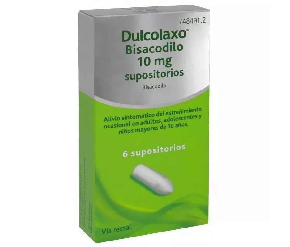 Dulcolaxo Bisacodil 10 Mg 6 Supositórios