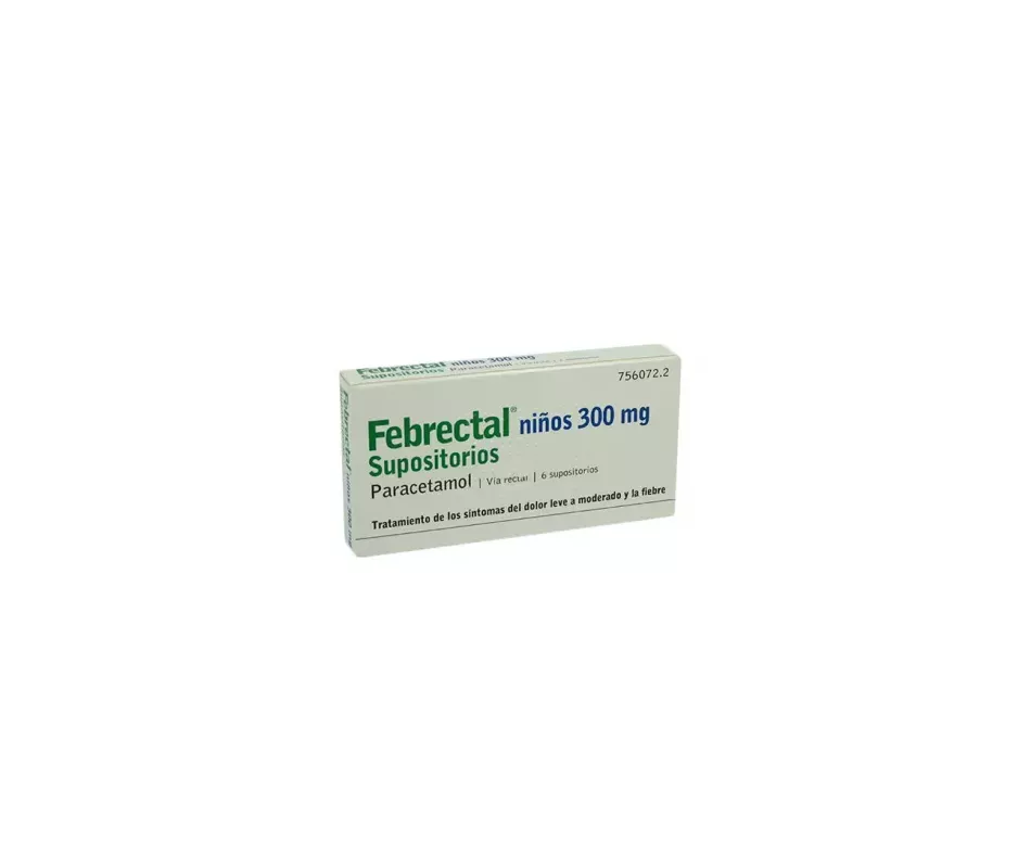 Febrretal infantil 300 mg 6 supositórios