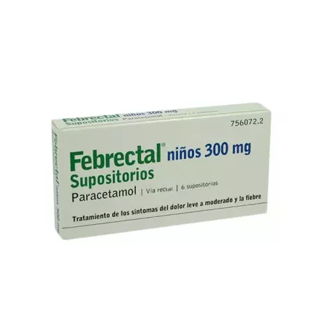 Febrretal infantil 300 mg 6 supositórios