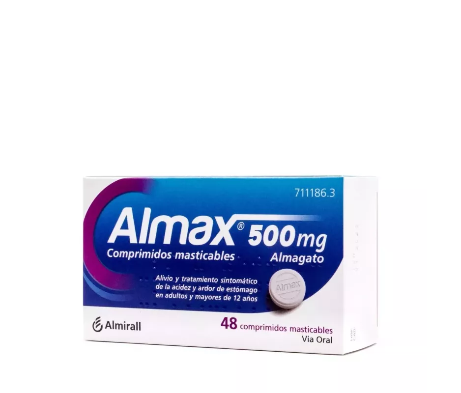 Almax 500 mg 48 Comprimidos Masticables | Tufarma.online