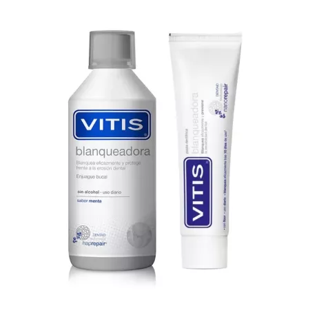 Pack Vitis Clareador Dentífrico + Colut 1 Recipiente 100 Ml + 1 Recipiente 500 Ml