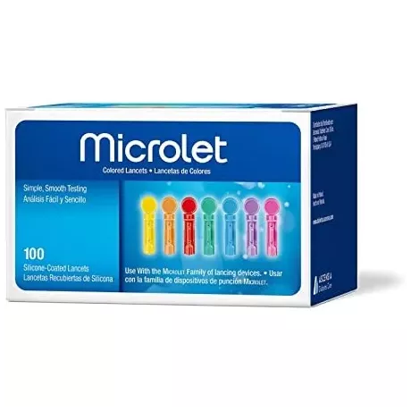 Lancetas Microlet Coloridas 200 U