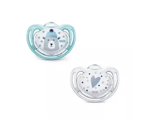 Chupeta de silicone Nukete Freestyle T-3 2 chupetas de inverno