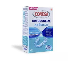 COREGA ORTODONCIAS & FERULAS  36 TABLETAS LIMPIADORAS