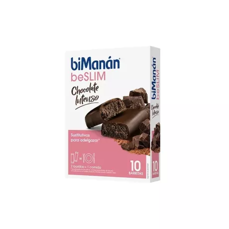 BIMANAN BESLIM SUSTITUTIVO  10 BARRITAS 31 G SABOR CHOCOLATE INTENSO