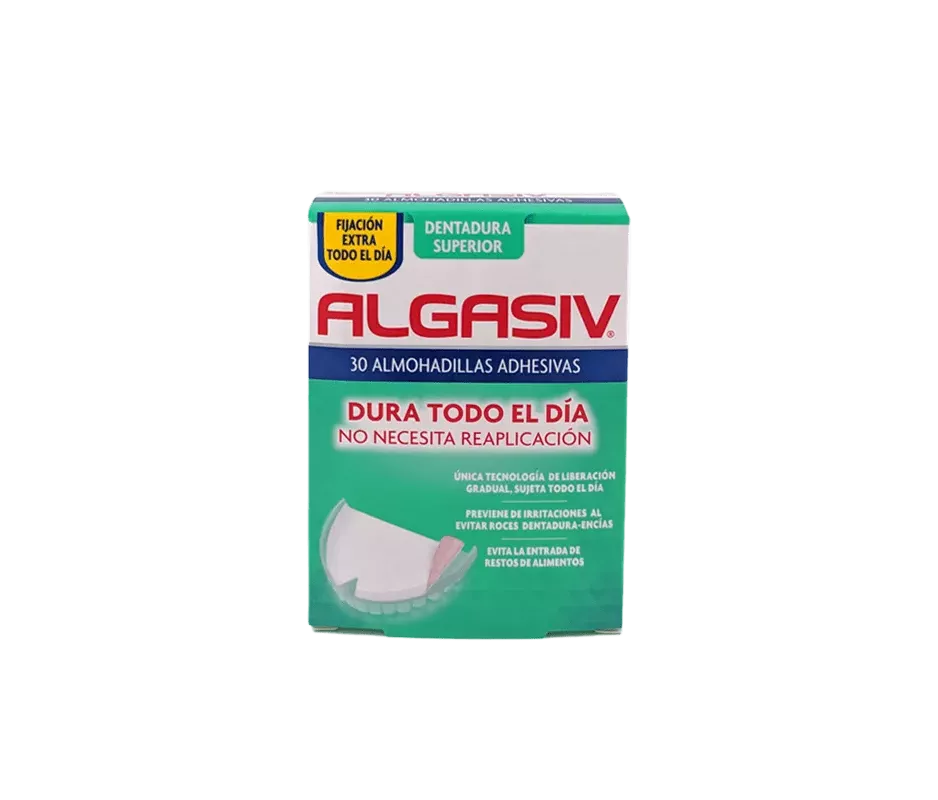 Algasiv Almohadillas Adhesivas Protesis 30 Unidades Superiores