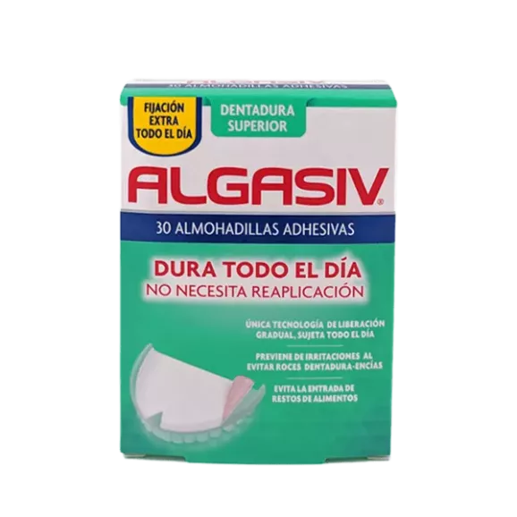 Algasiv Almohadillas Adhesivas Protesis 30 Unidades Superiores