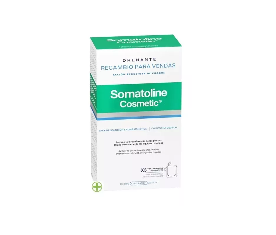 Refil para bandagens redutoras de drenagem Somatoline 6X60ML