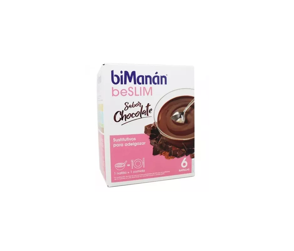 BIMANAN BESLIM SUSTITUTIVO NATILLA  6 SOBRES 50 G SABOR CHOCOLATE