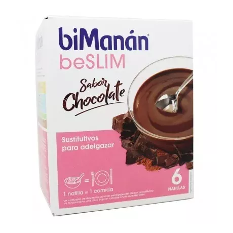 BIMANAN BESLIM SUSTITUTIVO NATILLA  6 SOBRES 50 G SABOR CHOCOLATE