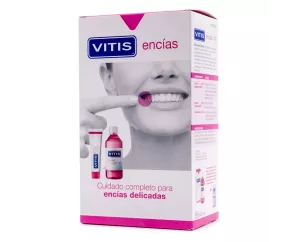 Pacote de creme dental e enxaguatório bucal Vitis Gums