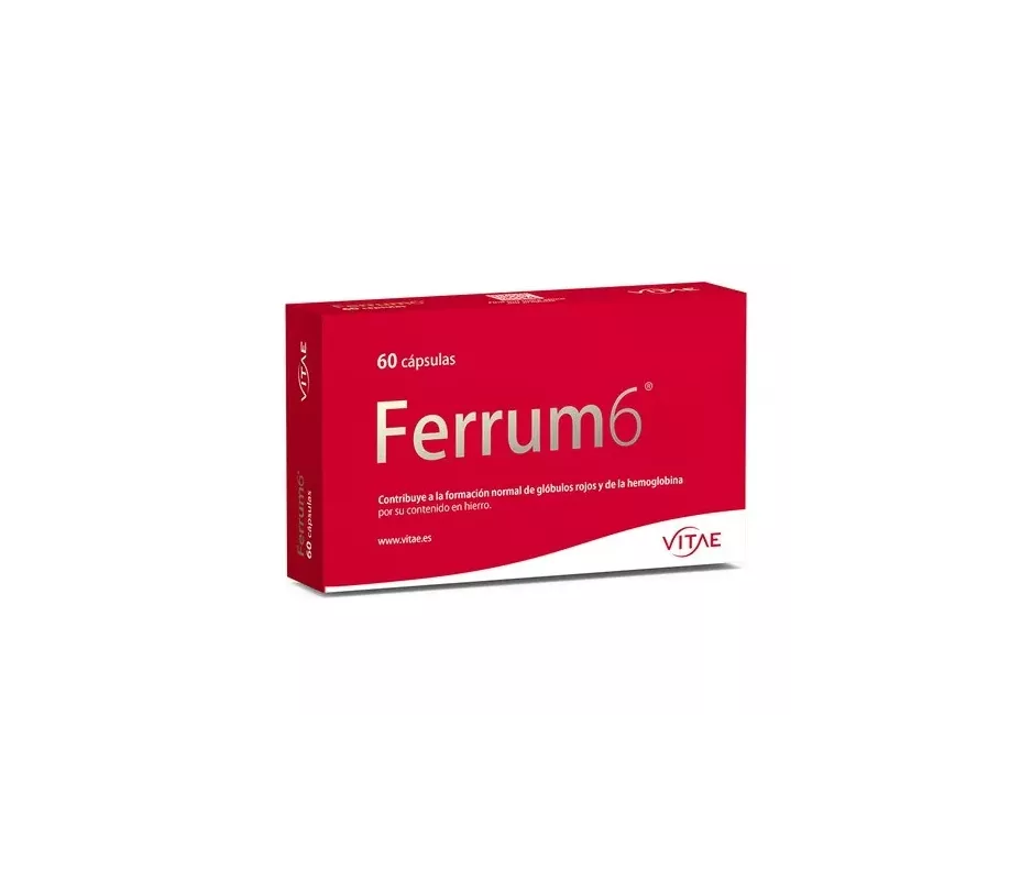 Comprar Ferrum 6 60 Cápsulas Vitae | Tufarma.online