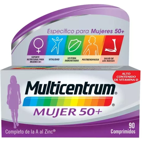 Multicentrum Mujer 50+ 90 Comprimidos | Tufarma.online