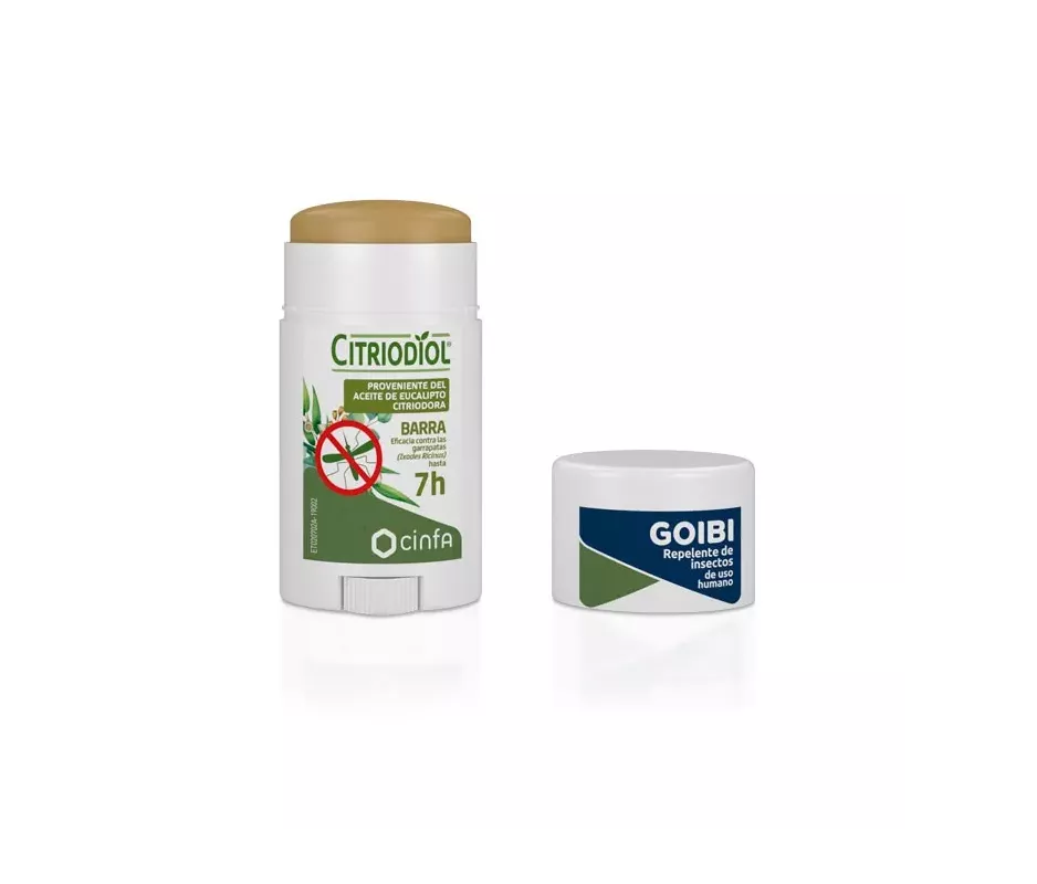 Goibi Citriodiol Barra repelente de mosquitos para uso humano 1 barra 50 ml