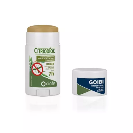 Goibi Citriodiol Barra repelente de mosquitos para uso humano 1 barra 50 ml