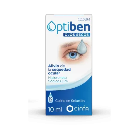 Gotas para Olhos Secos Optiben 1 Frasco 10 ml