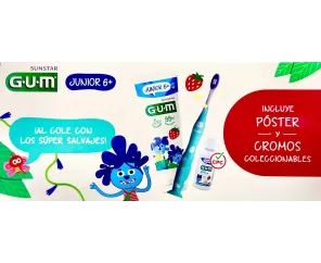 Gum Pack Junior 6+ Pasta + Cepillo + Minicolutorio | Tufarma.online