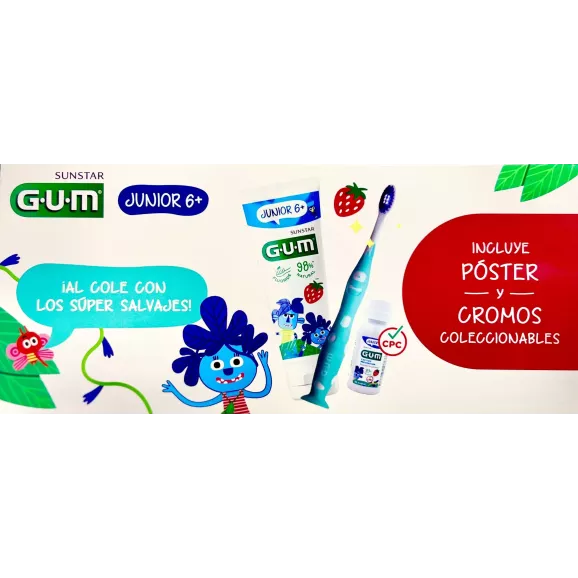 Gum Pack Junior 6+ Pasta + Cepillo + Minicolutorio | Tufarma.online