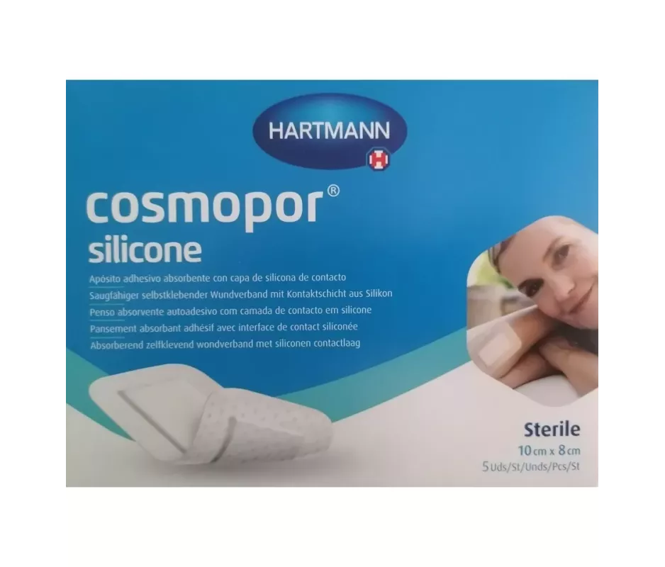 Curativo Estéril de Silicone Cosmopor 5 Unidades 10 cm X 8 cm