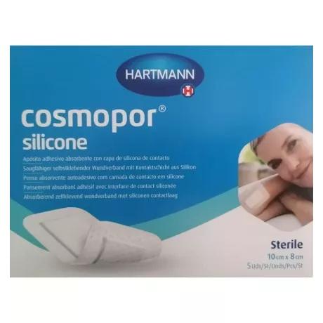 Cosmopor Silicone Apósito Estéril 5 Unidades 10 cm X 8 cm