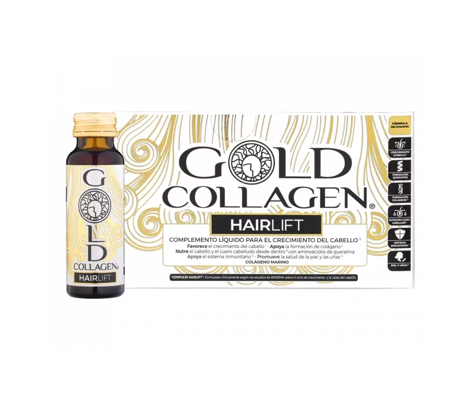 Gold Collagen Hairlift 10 Frascos 50 Ml | Tufarma.online