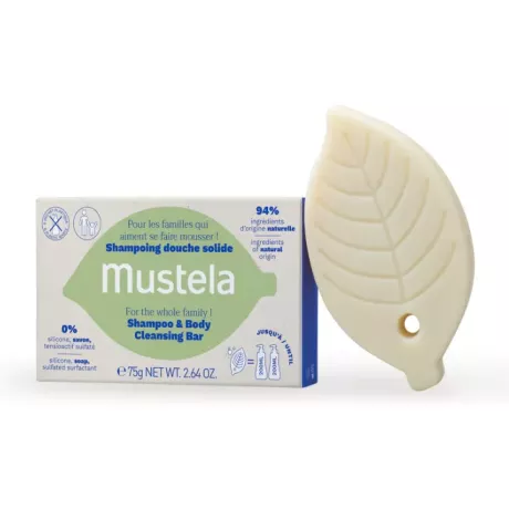 MUSTELA CHAMPU SOLIDO CABELLO Y CUERPO  1 PASTILLA 75 G