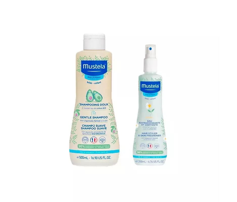 PACK SHAMPOO 500ML + MUSTELA ÁGUA DESEMBALAR