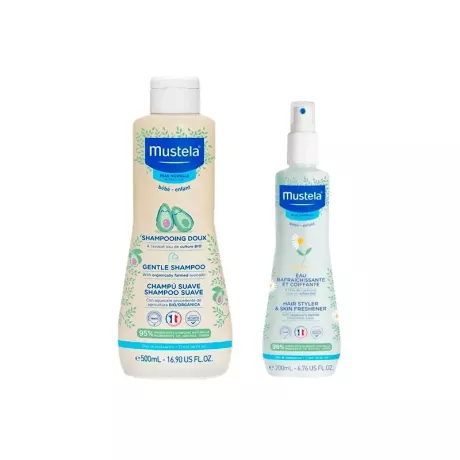 PACK SHAMPOO 500ML + MUSTELA ÁGUA DESEMBALAR