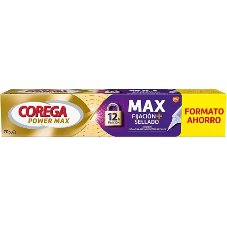 Corega Max Fixação + Vedação Prótese Dentária Adesiva 70 G Sem Sabor