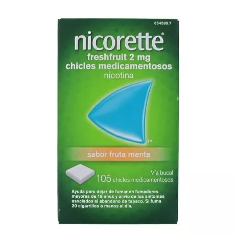 Gomas de mascar Nicorette Freshfruit 2 mg 105