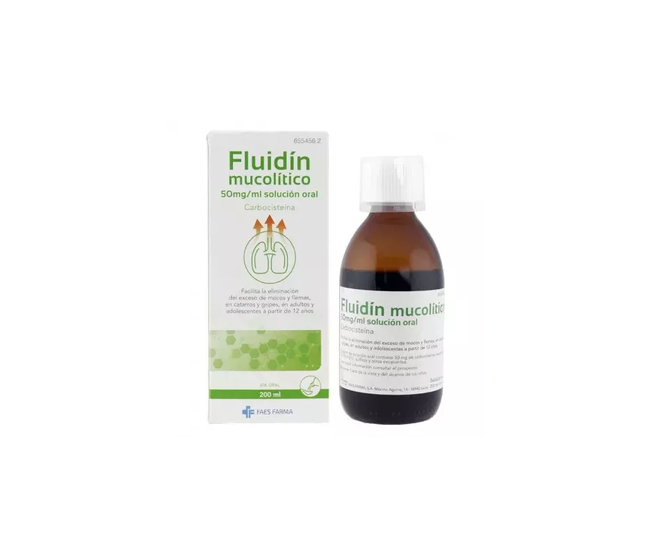 Fluidina Mucolítica 50 Mg/Ml Solução Oral 200 Ml