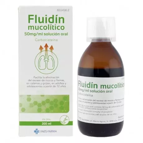 Fluidina Mucolítica 50 Mg/Ml Solução Oral 200 Ml