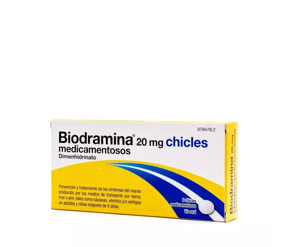 Biodramina 20 mg 6 Chicletes