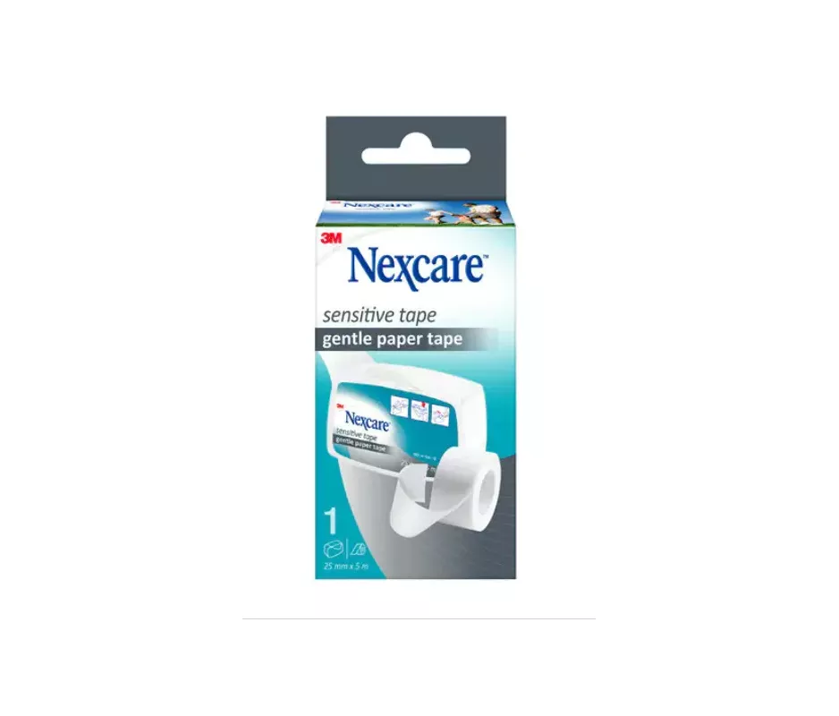 ESPARADRAPO HIPOALERGICO 3M NEXCARE PIEL SENSIBLE 1 UNIDAD 5 M X 2,5 CM N1530