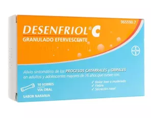 Solução oral de envelopes granulados Desenfriol C 10