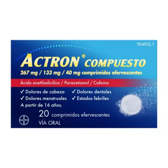 Actron Compuesto 20 Comprimidos Efervescentes