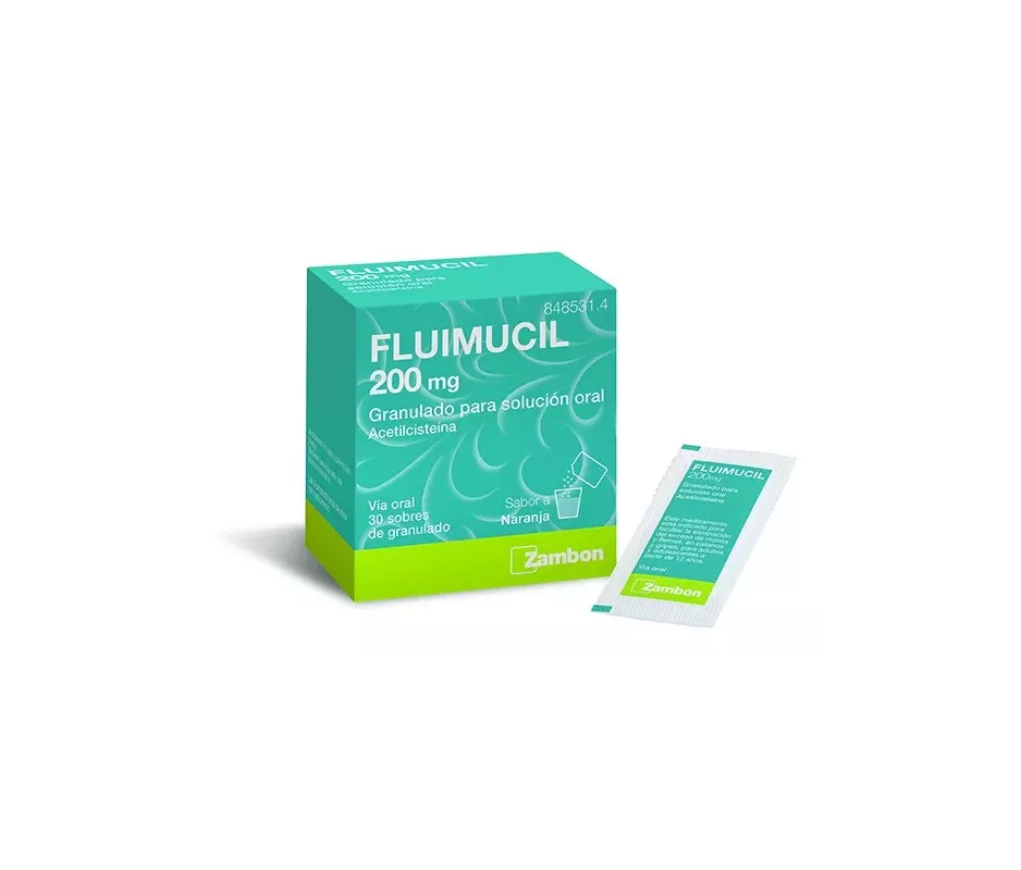 Fluimucil 200 mg 30 envelopes grânulos solução oral