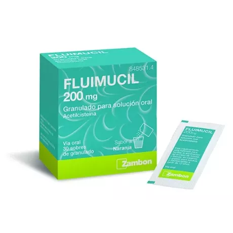 Fluimucil 200 mg 30 envelopes grânulos solução oral