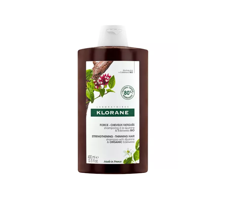 SHAMPOO KLORANE COM QUININO E EDELWEISS BIO 1 PACOTE 400 ML