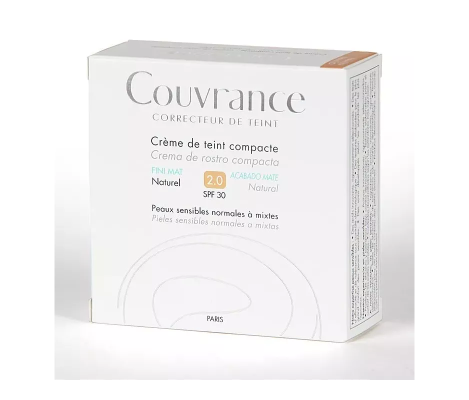 AVENE COUVRANCE CREMA DE ROSTRO COMPACTA 2.0 SPF 30 MATE 10 G COLOR NATURAL