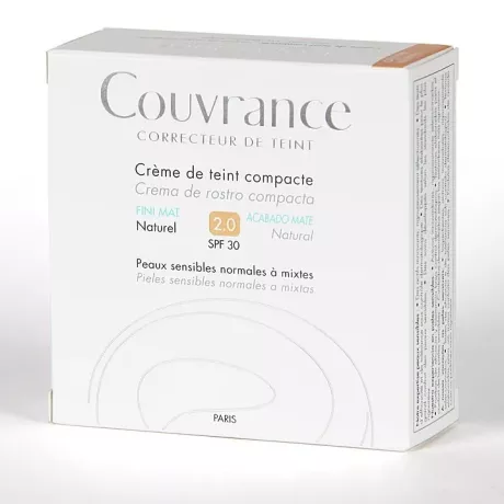 AVENE COUVRANCE CREMA DE ROSTRO COMPACTA 2.0 SPF 30 MATE 10 G COLOR NATURAL