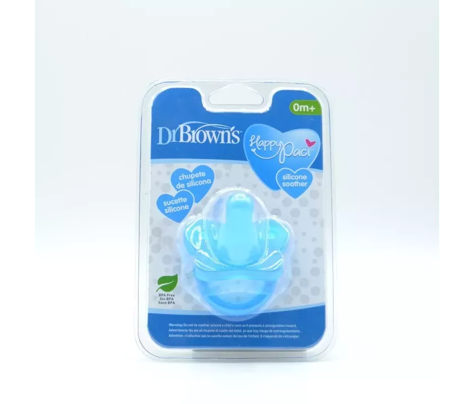 Chupeta de silicone Dr Brown´S 1 peça azul 0-6 M