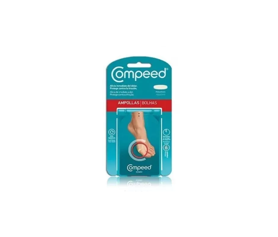 AMPOLAS DE HIDROCOLOIDE COMPEED PEQUENO TAMANHO 6 UNIDADES