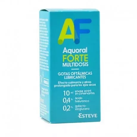 AQUORAL FORTE MULTIDOSE COLÍRIOS LUBRIFICANTES ESTERILIZADOS 1 EMBALAGEM 10 ML