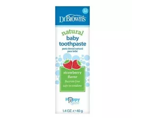 Pasta Dental Infantil Natural Bebe Dr Brown 1 Envase 40 G Fresa