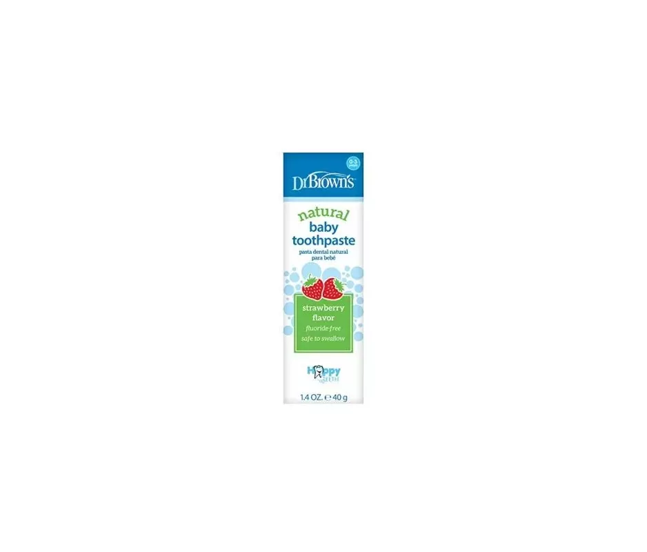 Creme dental infantil natural Baby Dr Brown 1 embalagem 40 g morango