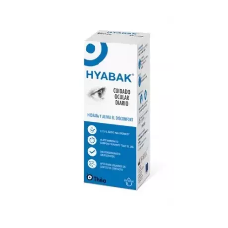 Hyabak 0,15% Solução Hidratante Lentes de Contato 1 Recipiente 10 Ml