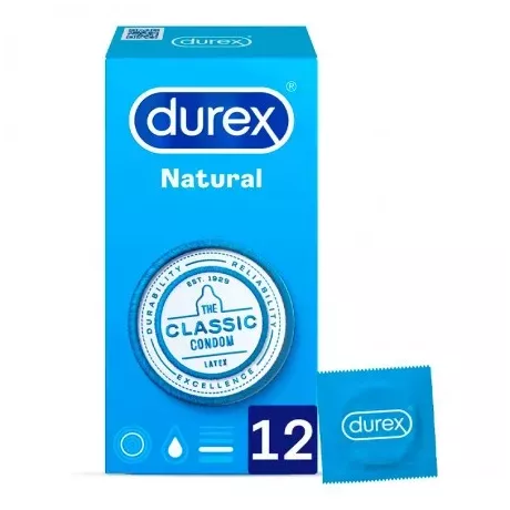 Durex Natural Plus Preservativos 12 Unidades